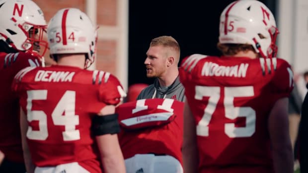 Rob Dvoracek linebackers 2023 spring Nebraska football